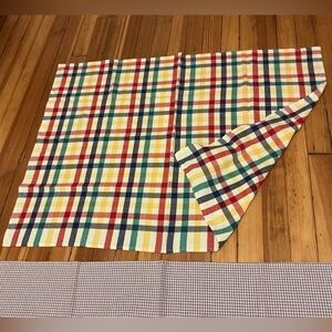 Vintage Cotton Striped Tablecloth